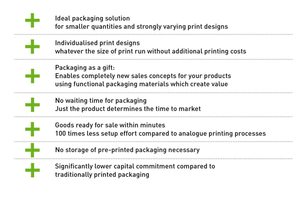 List of advantages of flexible packaging from ARTYSIO